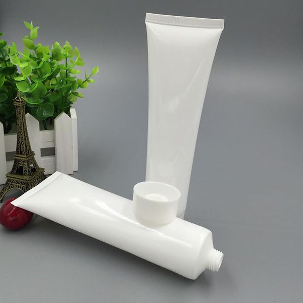 20 pcs/lot 100 ml (g) en plastique blanc cosmétique main crème pour le visage Lotion Tube souple conteneurs vide échantillon emballage LG100