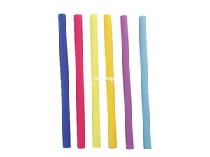 20 unids/lote 13*255mm pajita de silicona de calidad alimentaria pajitas rectas reutilizables para accesorios de Bar de fiesta en casa