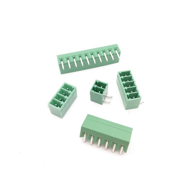 20pcs/lote 15EDGRC 3.5 mm 2/3/4/5/6/7/8/8/9/10 Bend Pin de bendición Tornillo Terminal Conector Tipo de cobre ROHS