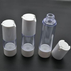 20 teile/los 15 ml Kleine Leere Kunststoff Airless Emulsion Creme Lotion Airless Pumpe Flasche Kosmetische Probe Verpackung Container SPB92 Vqast Edejf