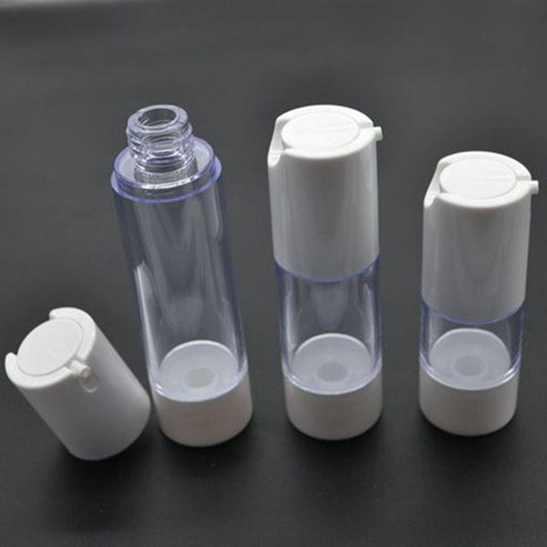 20pcs / lot 15ml petit vide en plastique sans air émulsion crème lotion pompe sans air bouteille cosmétique échantillon emballage conteneur SPB92 Ewqca