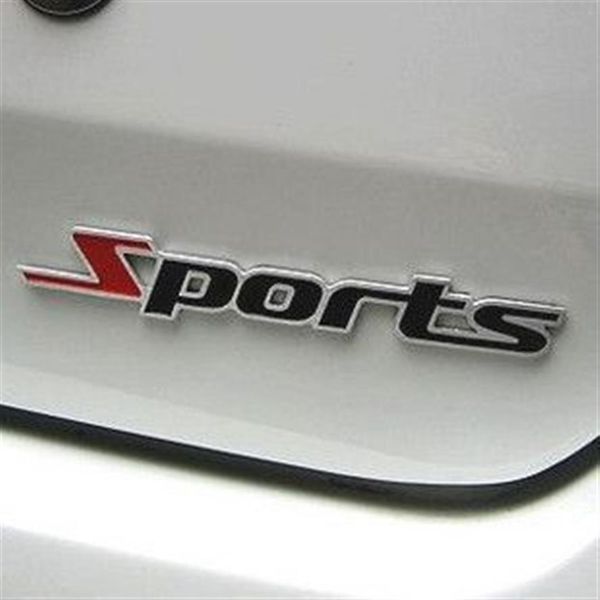 20 UNIDS / LOTE 3D Metal Personalizado Deportes Emblemas Insignias Pegatinas Car Styling277i