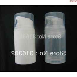 20pcs / lot 50ml haute qualité blanc clair pp bouteille sans air pompe portable shampooing crème conteneursgood CWMBR