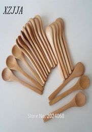 20pcs lot 5 pouces cuillère en bois écologique japonaise de table de table scoop scoop café miel thé rond de tête