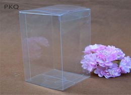 20pcs / lot 7 * 7 * 14cm Rec PVC Box Clear Gift Box Cosmetic Crafts Emballage Plastique transparent Boîtes de plastique1200605