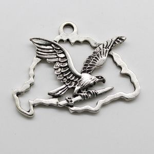 20 pcs/Lot grand aigle Tibet argent breloques pendentifs bijoux bricolage pour collier Bracelet boucles d'oreilles Style rétro 42x31mm