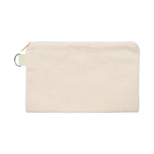 20 unids/lote de bolsas de cosméticos de lona de algodón para mujer, bolsas de maquillaje con cremallera lisa en blanco, bolso de mano para teléfono móvil, estuches organizadores, bolsas para lápices