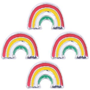 20 -stc/veel kleurrijke regenboog drijvende medelasten charmes geschikt voor glazen magnetische geheugen levende hangers hangers sieraden maken