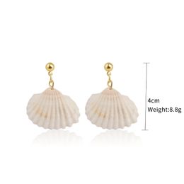 20 -stcs/lot Europa en de Verenigde Staten explosieve stijl Conch -oorbellen Boheemse windtrend Exquisite Temperament vrouwelijke oorbellen Conch Shell -oorbellen