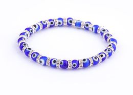 20 -stcs/lot mode blauw geluk Turkse kwade eye charme strengen armbanden glazen kristallen kralen armband voor vrouwelijke meisjes elastische handgemaakte sieraden