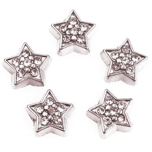 20 PC/lot strass étoile médaillon flottant breloques bricolage accessoires en alliage adaptés pour médaillon de mémoire de vie magnétique pendentif bijoux de mode