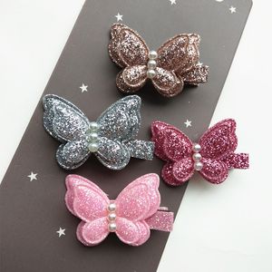 20pcs / lot glitter fée princesse Clip de cheveux de qualité supérieure Brand Hairpin Baby Girls Kids Hair Barrettes mignonnes Butterfly Summer Style