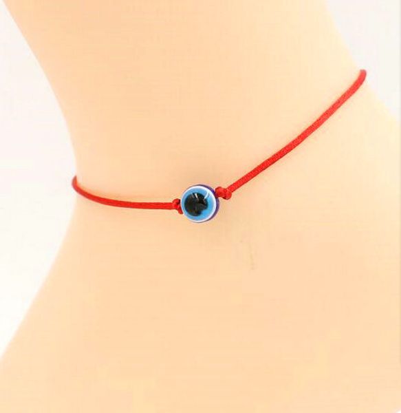 20 pcs/lot Hamsa main mauvais œil pendentif bracelets de cheville femmes Boho cheville fil rouge Bracelet livraison gratuite en gros