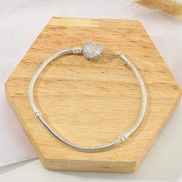 20 -stcs/veel heet verkopen hoogwaardige authentieke 925 sterling zilveren slangenketen armbanden merk charme pandor armband voor dames sieraden