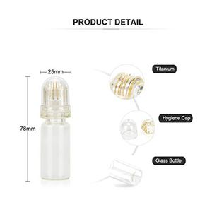 20 stks / partij Hydra Roller Microneedle 0.25mm 64 pins Derma Rolling System Cosmetische Microneedling Roller Skin Serum Applicator Gratis DHL Levering