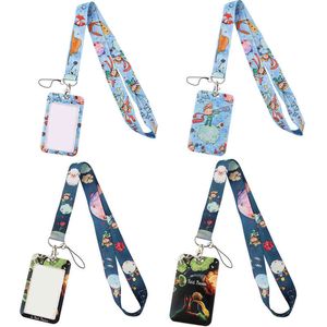 20 stks / partij J2210 Cartoon Little Prince Sleutelhanger Sleutel Badge Mobiele Telefoon Touw Lanyard met Kawaii Card Houder Cover