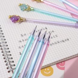 20pcs / lot Kawaii Lucky Star Gel stylo 0,5 mm Black Ink Signature écriture Pen Sc école bureau