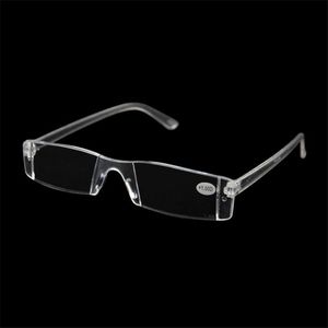 20 Stks/partij Plastic Clear Randloze Brillen Presbyopie Witte Leesbril Onbreekbaar Vrouwen Mannen Transparante Leesbril + 1.00- + 4.00
