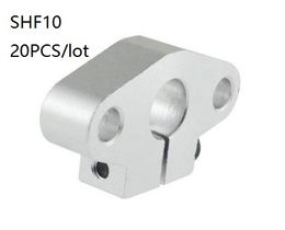 20 stks / partij SHF10 10mm lineaire railsteun lineaire railas lager lineaire railstaaf ondersteuning voor CNC-router 3D-printerdelen