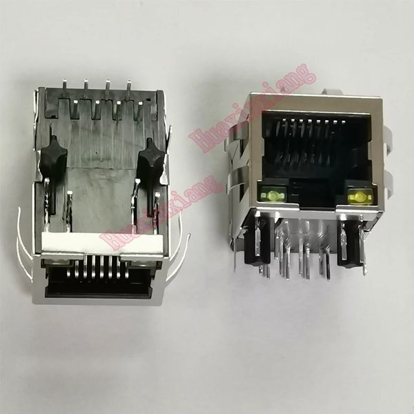 Connecteur Jack RJ45 8P8C, 20 pièces/lot, avec LED et Shrapnel, réseau Internet modulaire 21mm