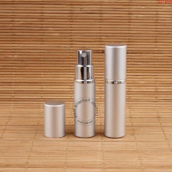 20 unids / lote Venta al por mayor 5 ml Botella de perfume de vidrio de aluminio Mini Parfum Spray Container Mujeres Cosméticos Pot Liquid Packaginghood Qty Dlcvv