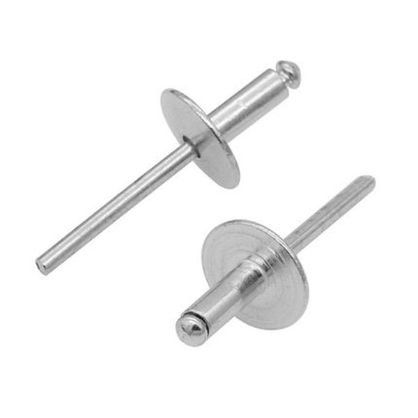 20pcs M3.2 Dapingtou Aluminium Blivet Rivet Big Brim Aluminium Rivets 9 mm Diamètre de capuchon 6.4 / 8 mm Longueur