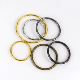 20pcs meetee o anillo de 20-50 mm círculo redondo de metal para zapatos de bolso de ropa bolsas de cinturones hardware artesanías de cuero accesorios