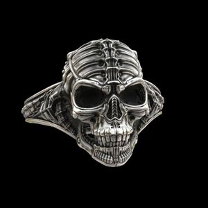 20 unids Calvarium Skull Ring Gothic Heavy Sugar Biker Jewelry Party Fashion Anillos de motocicleta Regalos para él 231220
