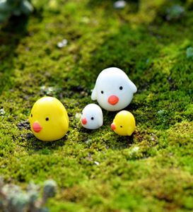 20pcs Mini Chick Bonsai Figurines Fairy Garden Miniatures For Terrariums Ornement Dollhouse Resin Craft Ecological Bottle décor9205653