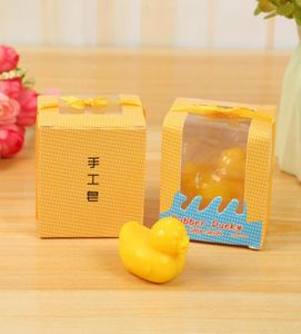 20pcs mini savons de canard Baby showers mariage favori la fête couleur jaune avec box8583165