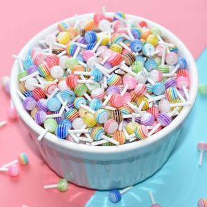 20pcs Mini Simulation Lollipop 1:12 Dollhouse Miniature Food Food For Dolls Kitchen Toys Accessoires 15 * 7 mm