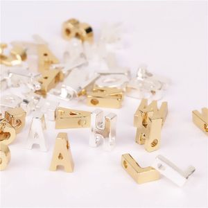 20pcs mixte AZ alphabet lettre perles grand trou pour la fabrication de bijoux de perles bricolage bracelet collier entretoise accessoires fournisseur Y200730