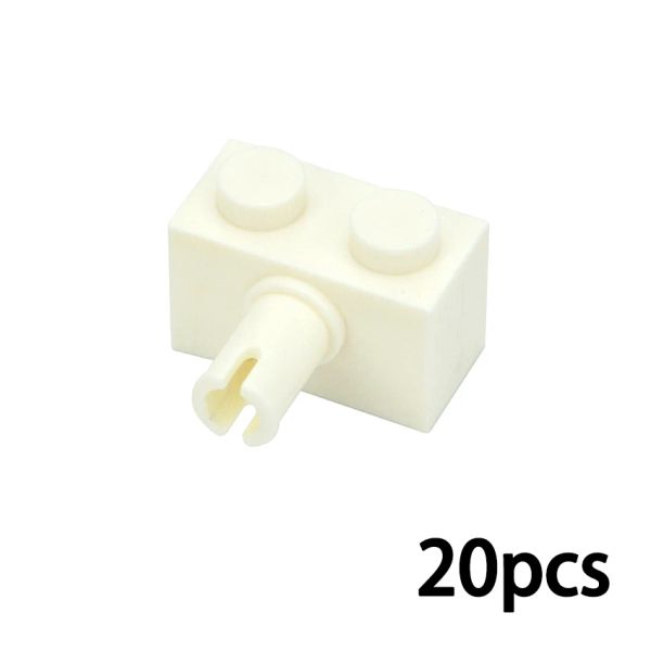 20pcs MOC Bricks Compatible 2458 1x2 Apporter un boulon d'épaisseur des pièces de construction pièces bricolage assemble des particules de secours