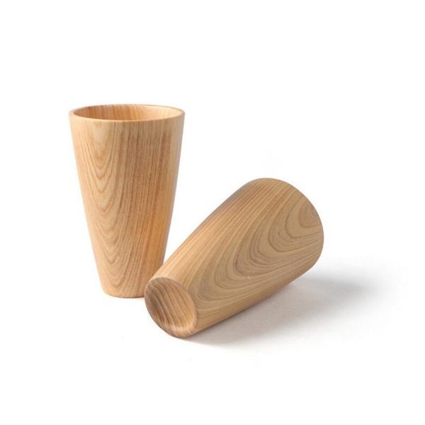 20 pièces tasse à thé en bois naturel Style japonais Caneca Xicara bière en bois tasse à boire saine artisanat fournitures de cuisine cadeau