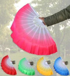 20 stks Nieuwe aankomst Chinese dansfan Silk Weil 5 kleuren beschikbaar voor witte fan Bone Wedding Party Favor T2I56588630443
