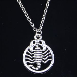 20 stks Nieuwe Mode Ketting 26x19mm schorpioen schorpioen zodiac Hangers Korte Lange Vrouwen Mannen Colar Gift Sieraden Choker 201013310J