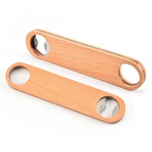 20 stks Nieuwe Idee Custom Wood Bar Blade Bierflesopener Vintage Houten Handvat Barblade Barmender Flessen Openers SN671