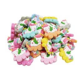 20pcs Nouveaux perles focales de silicone à licorne