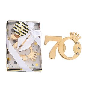 20 -stcs nummer 70 Flessenopener Party Gunsten 70th Anniversary Keepsake 70th Birthday Gifts Banquet Giveaways Beer Cap Opener