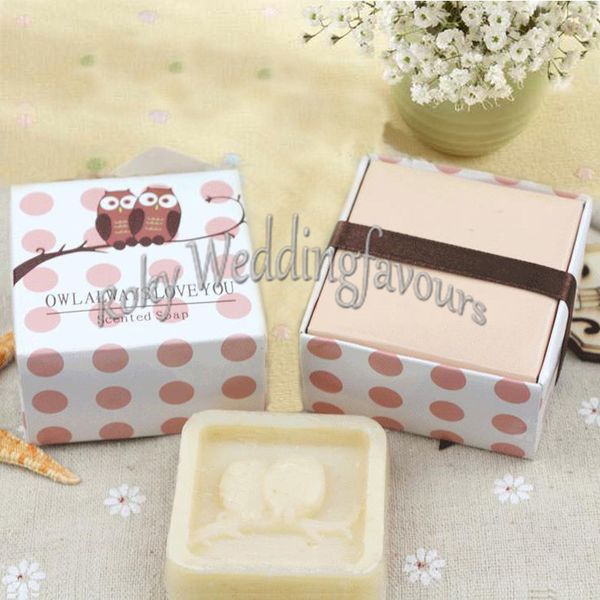 20PCS Chouette savon parfumé Favors Faveurs de mariage Cadeaux de partie de bébé Idées de douche « Always Love You » Faveurs évčnements Anniversaire