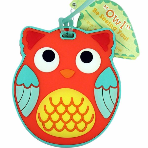 Valise hibou 20 pièces, étiquette d'identification de nom de bagage, cadeau de fête prénuptiale pour bébé, mariage, fête d'anniversaire pour fille