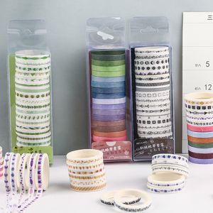 Ruban adhésif Washi multicolore pour Scrapbooking, 20 pièces/paquet, rubans adhésifs décoratifs, papier autocollant de papeterie japonaise