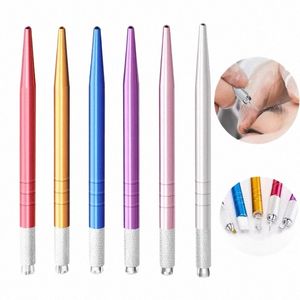 20pcs maquillage permanent stylo microblading 3D stylo de tatouage manuel sourcil lèvre eye-liner porte-aiguilles de tatouage pour débutant pratique O6iv #