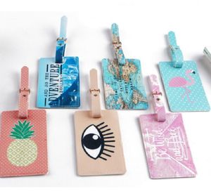 20 stuks ananas oog kaart afdrukken bagagelabels PVC reistas accessoires hanger draagbaar label