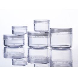 20pcs Plastic Crème Pots Cosmetic Pots Contaiteur Rempillable Clear Daily Use Eyeshadow Boîte de rangement pour les paillettes 3G 5G 10G 15G 20G RUXFD