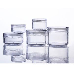 Pot de crème en plastique, 20 pièces, Pots cosmétiques, conteneur rechargeable, transparent, usage quotidien, boîte de rangement de fard à paupières pour paillettes 3g 5g 10g 15g 20g Mdfpb