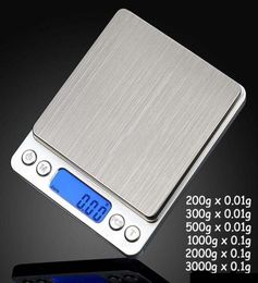 20pcs Échelles numériques portables Bijoux de précision Pocket Scale peser les échelles LCD Balance de la cuisine Échelles de poids 001G 500G 1000G 203424582