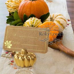 20PCS Pompoen Plaats Kaarthouder Feesttafel Decoratie Gunsten Evenement Douche Verjaardag Instelling Benodigdheden Halloween Gunsten Thanksgiving Geschenken