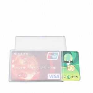 20-stcs PVC Transparante kaarthouder Waterdichte anti-degaussing Protector Card Cover Bus Busin Case Bank Credit ID Card Holder 09V2#