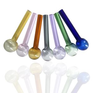 20 -stks Pyrex Glass Rookolie Pijpen Pijpen Rechte Burners Lepel Hand Wax Pipe Mix kleuren